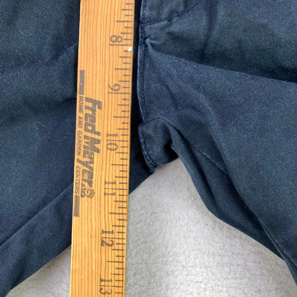 Woolf Originals NY Chinos Men 28 Navy Blue Cotton Twill Slim-Fit Trousers WON